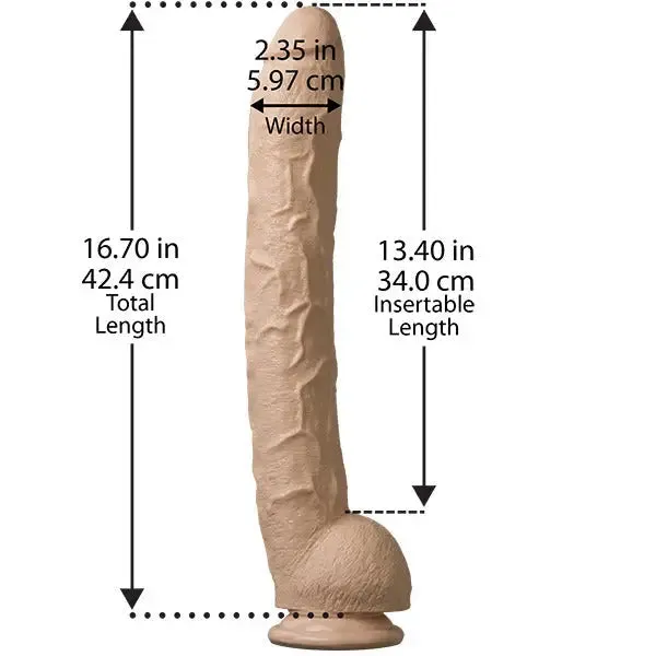 15-inch Doc Johnson Pvc Flesh Pink Large Realistic Dildo