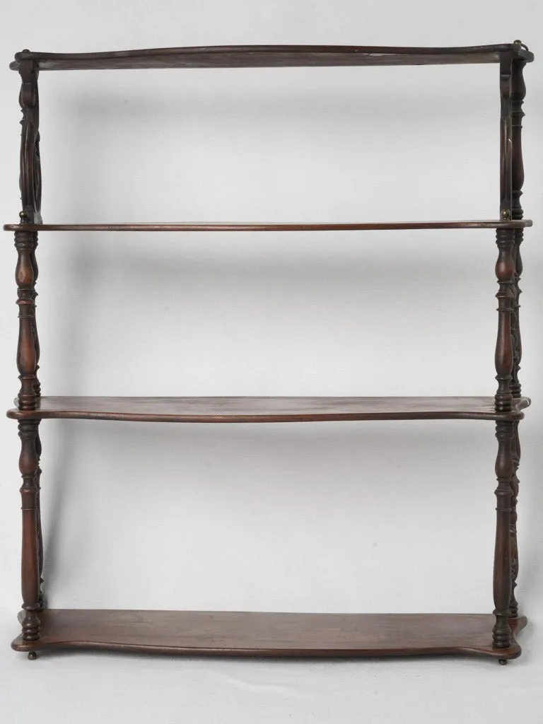 19th-Century French Walnut Wall-Mounted Shelves 29¼"