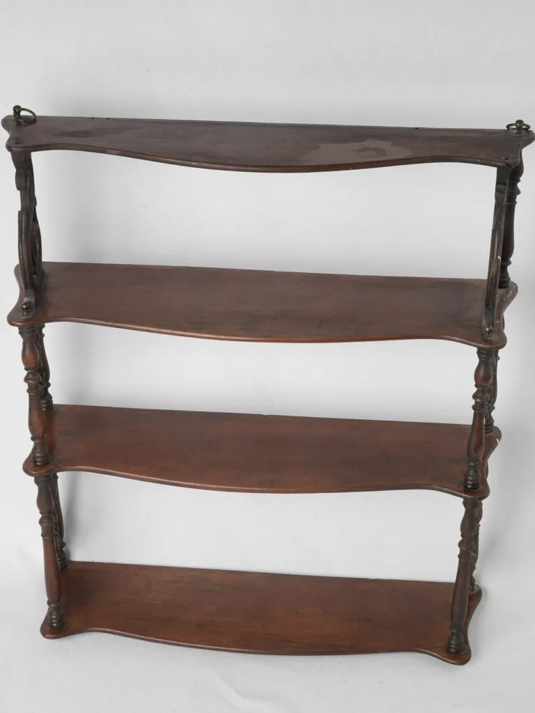 19th-Century French Walnut Wall-Mounted Shelves 29¼"