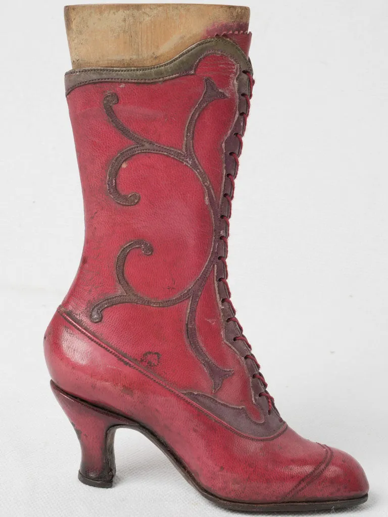 19th-century ladies boot sample model 7"