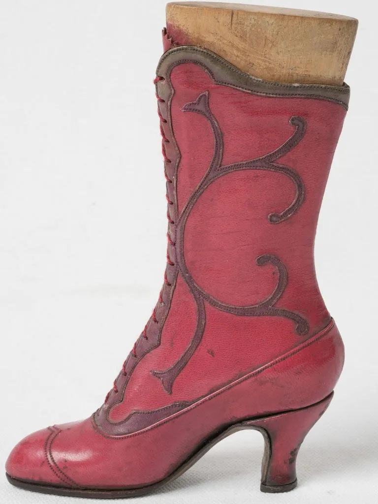 19th-century ladies boot sample model 7"