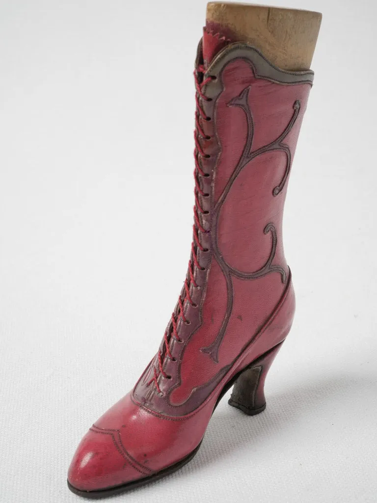 19th-century ladies boot sample model 7"