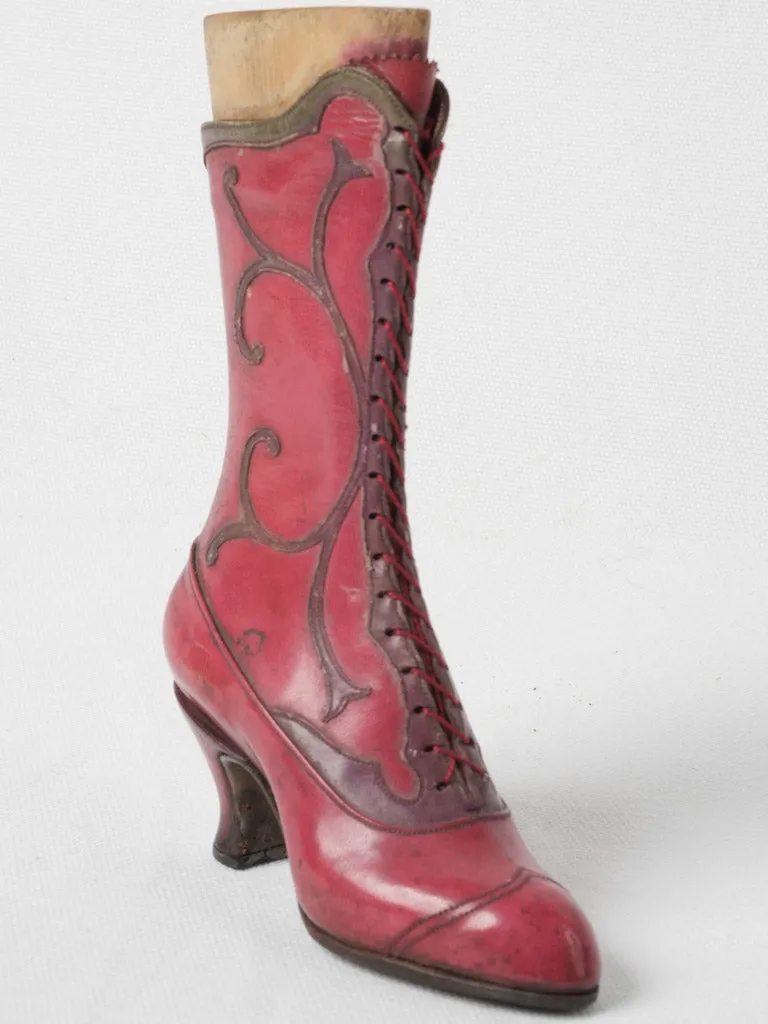 19th-century ladies boot sample model 7"