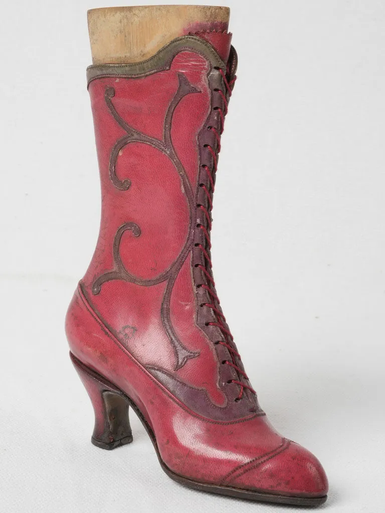 19th-century ladies boot sample model 7"