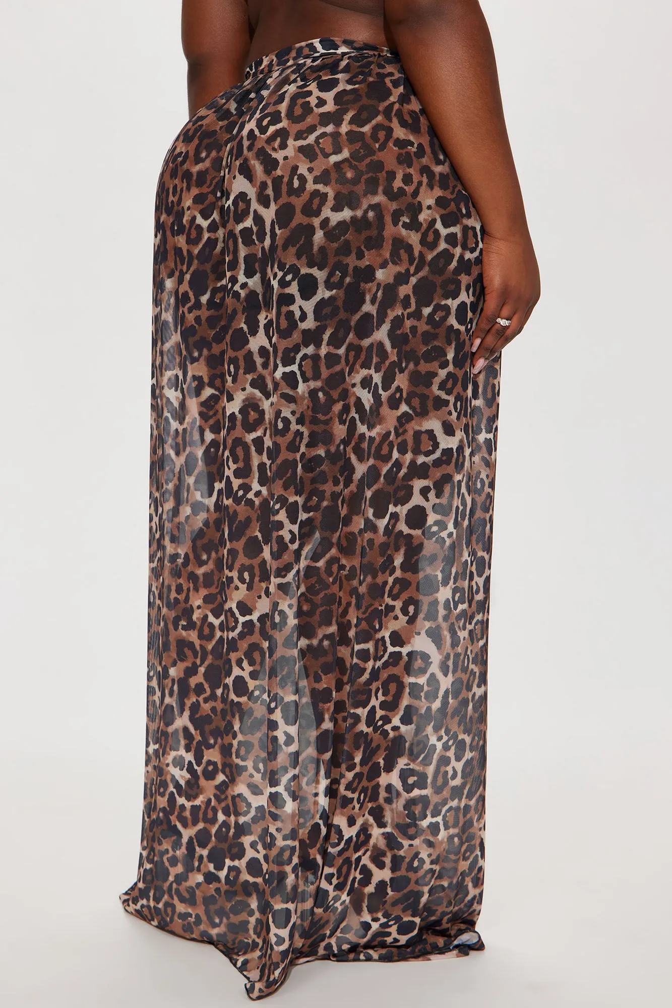 Adorn By You Cover Up Skirt - Leopard