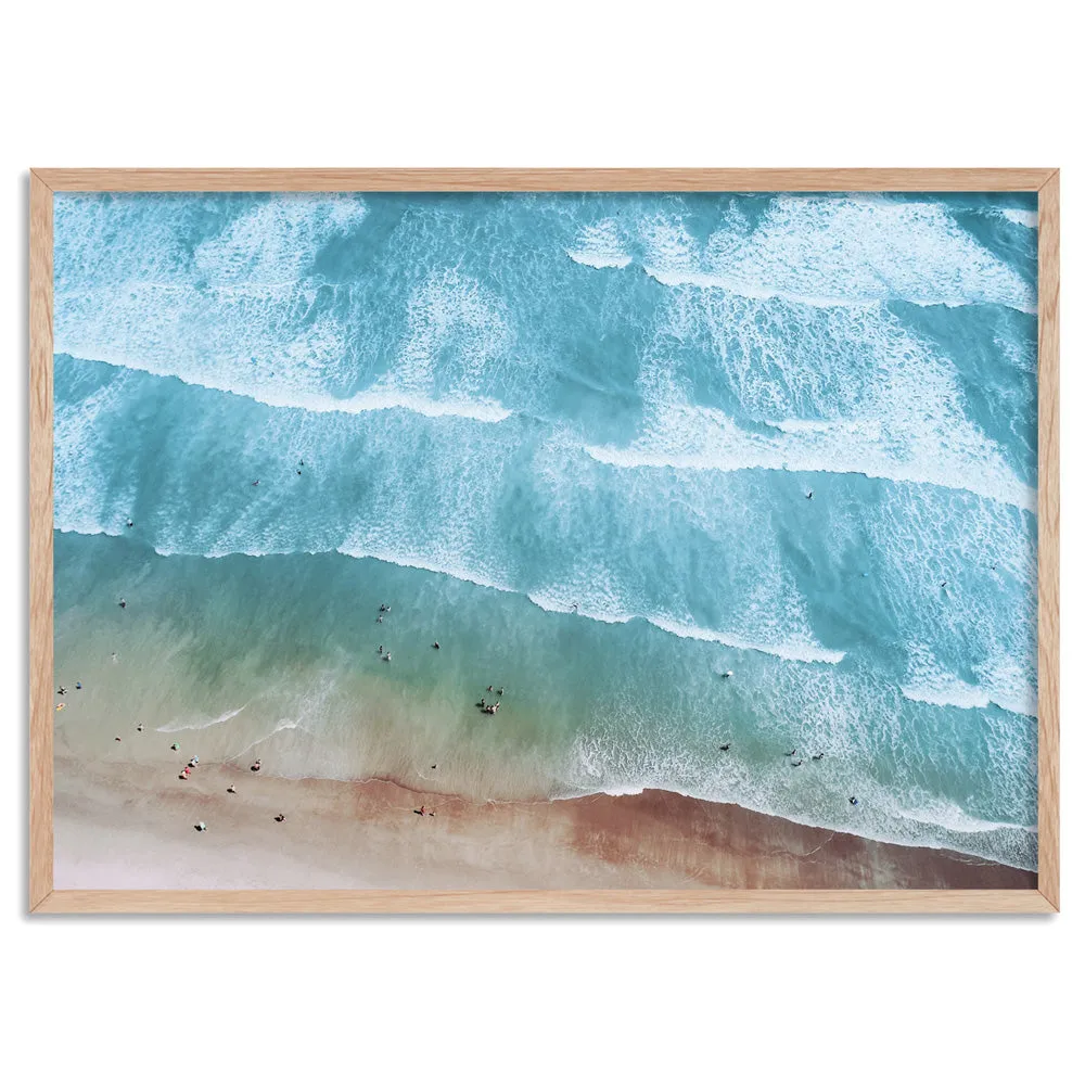 Aerial Summer Sea & Waves Landscape - Art Print