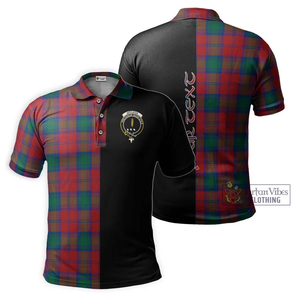 Affleck Tartan Polo Shirt with Family Crest and Half Of Me Style