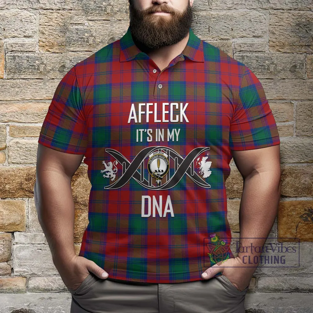 Affleck Tartan Polo Shirt with Family Crest DNA In Me Style