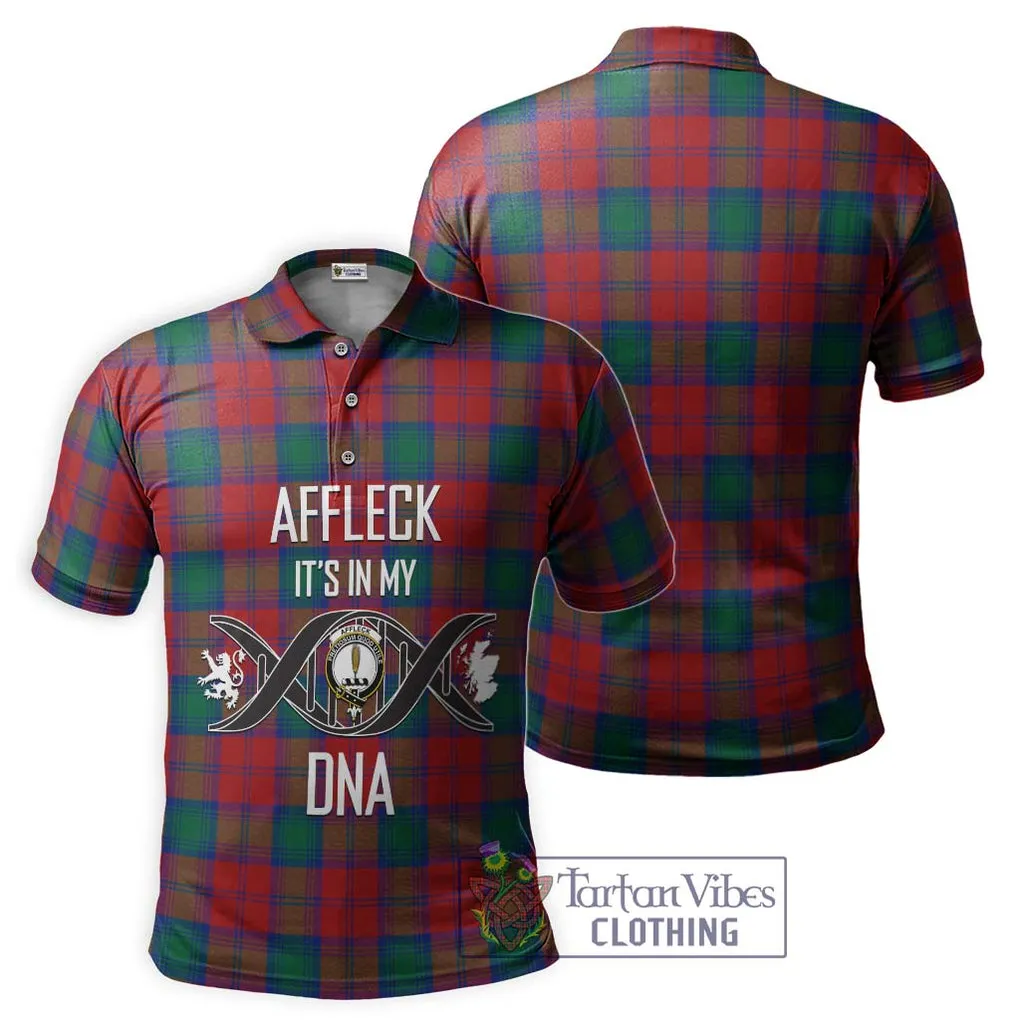 Affleck Tartan Polo Shirt with Family Crest DNA In Me Style