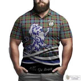 Aikenhead Tartan Polo Shirt with Alba Gu Brath Regal Lion Emblem