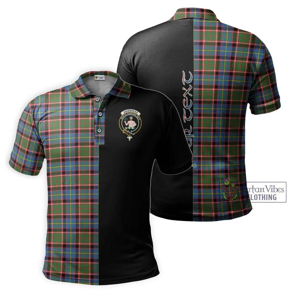 Aikenhead Tartan Polo Shirt with Family Crest and Half Of Me Style