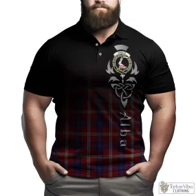 Ainslie Tartan Polo Shirt Featuring Alba Gu Brath Family Crest Celtic Inspired