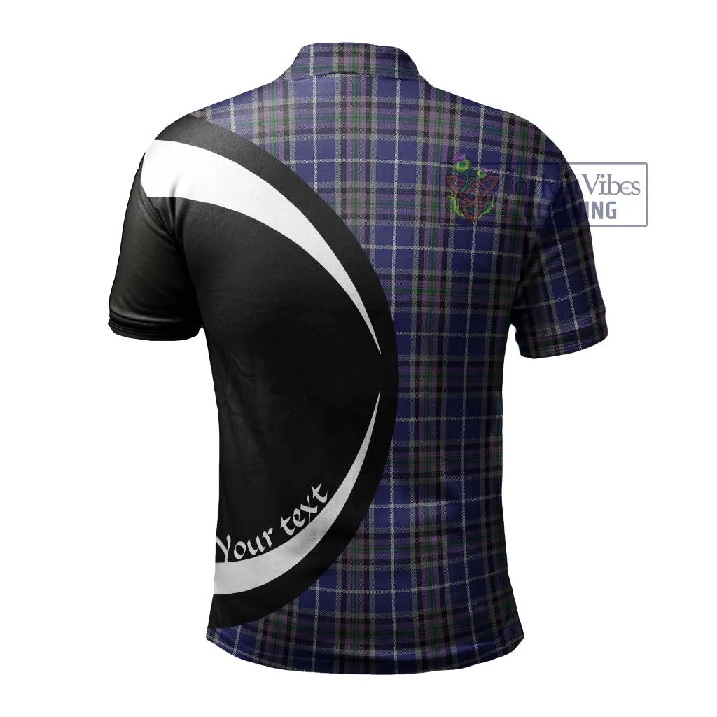 Alexander of Menstry Tartan Men's Polo Shirt with Family Crest Circle Style