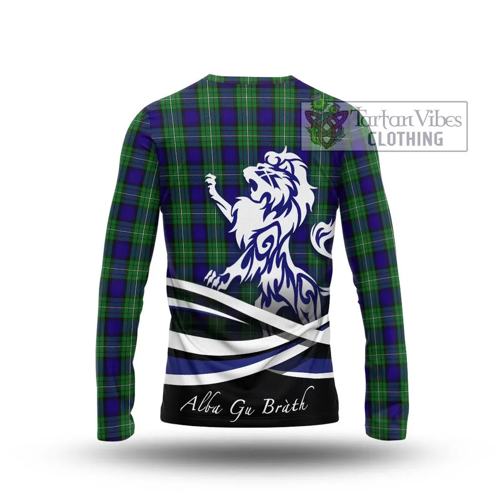 Alexander Tartan Long Sleeve T-Shirt with Alba Gu Brath Regal Lion Emblem