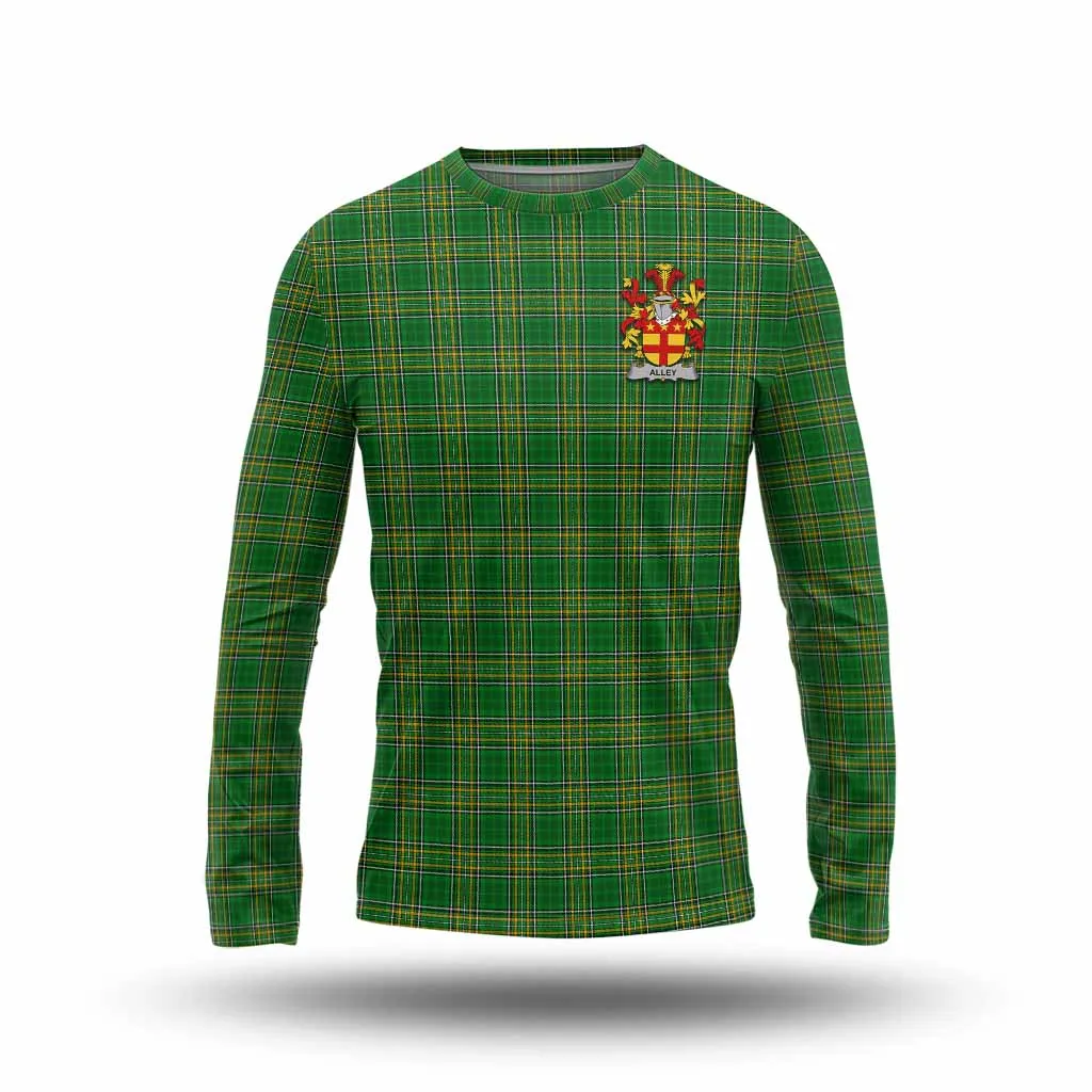 Alley Irish Clan Tartan Long Sleeve T-Shirt with Coat of Arms