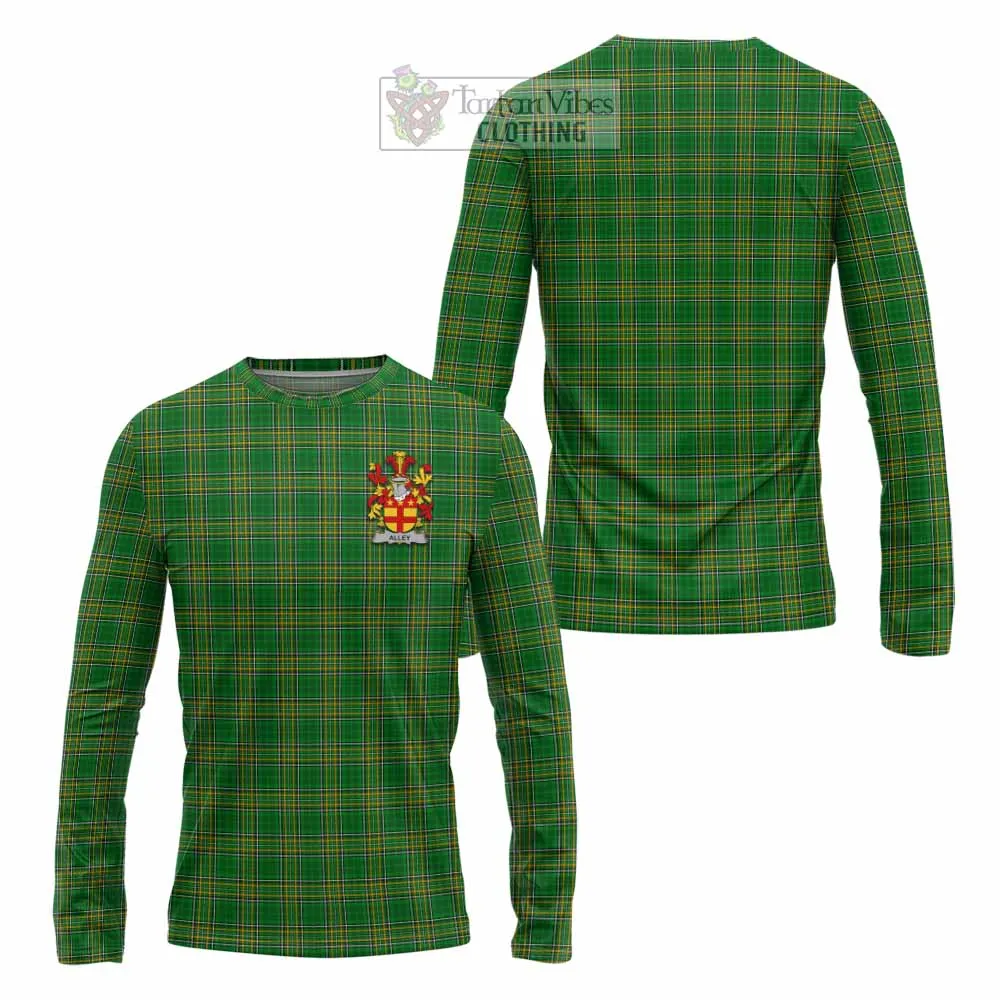 Alley Irish Clan Tartan Long Sleeve T-Shirt with Coat of Arms