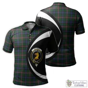 Allison Tartan Men's Polo Shirt with Family Crest Circle Style