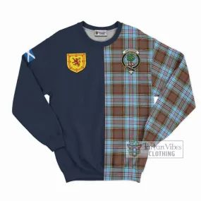 Anderson Ancient Tartan Sweatshirt Alba with Scottish Lion Royal Arm Half Style