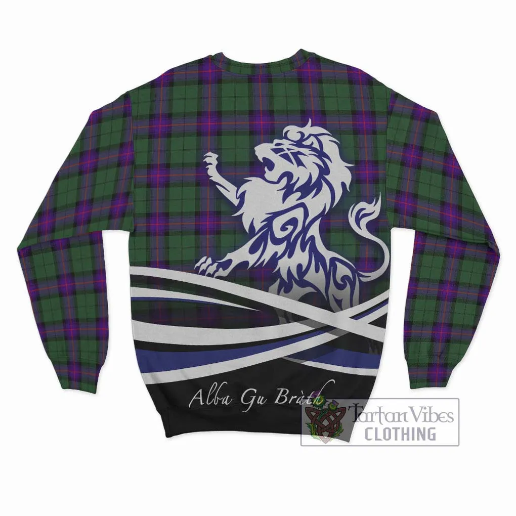 Armstrong Modern Tartan Sweatshirt with Alba Gu Brath Regal Lion Emblem