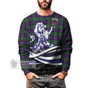 Armstrong Modern Tartan Sweatshirt with Alba Gu Brath Regal Lion Emblem