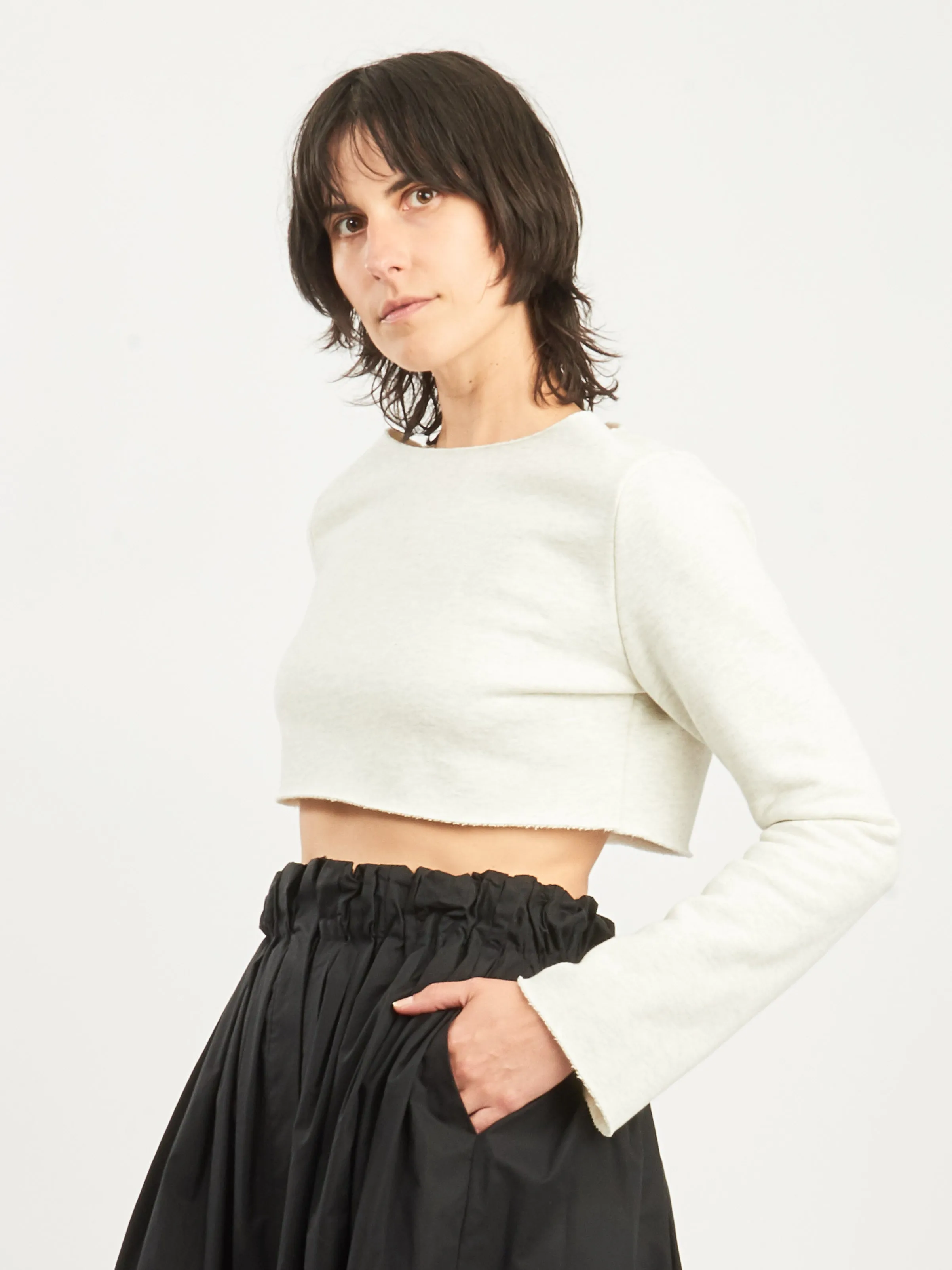 Ash Grey Joanna Crop Sweatshirt