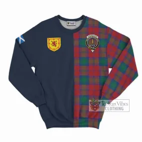 Auchinleck (Affleck) Tartan Sweatshirt Alba with Scottish Lion Royal Arm Half Style