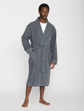 Bathrobe - GOTS/Vegan - Dark Grey Melange