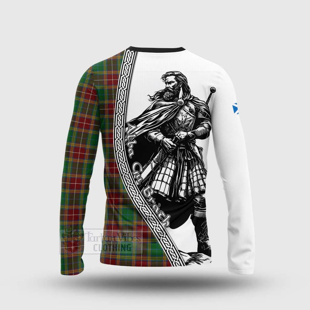 Baxter Tartan Clan Crest Long Sleeve T-Shirt with Highlander Warrior Celtic Style