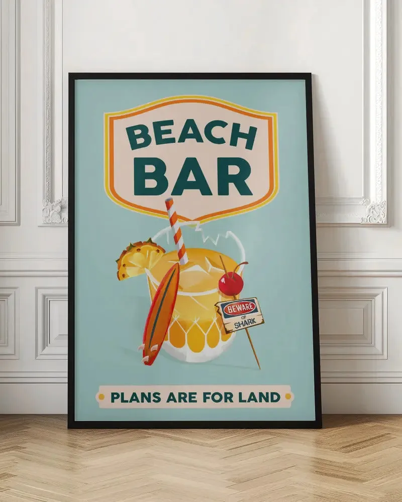 Beach Bar Summer Tropical Cocktail Bar Art - Stretched Canvas, Poster or Fine Art Print