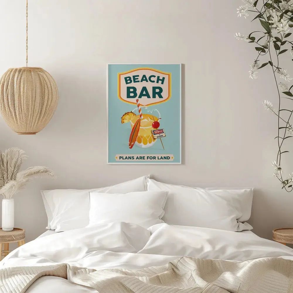 Beach Bar Summer Tropical Cocktail Bar Art - Stretched Canvas, Poster or Fine Art Print