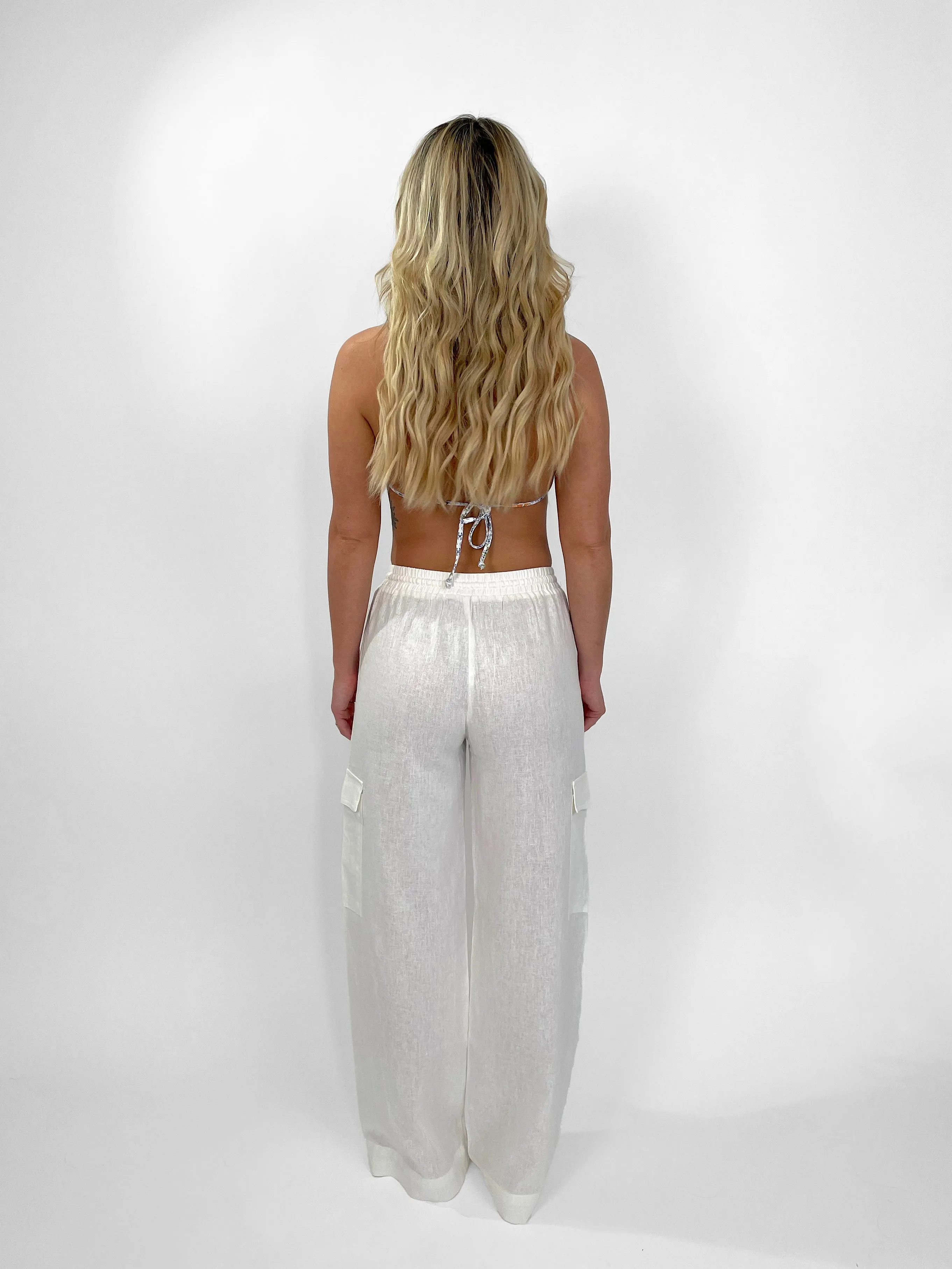 Beach Party Linen Cargo Pants