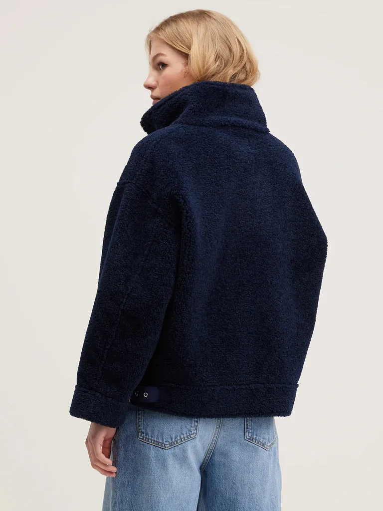 Bellerose Edwige Fleece Jacket in Naval