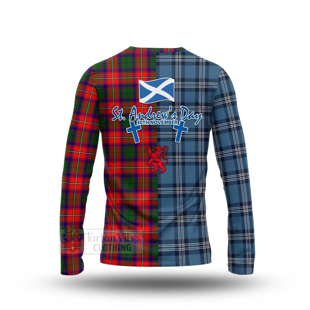 Belshes (Belsches) Tartan Long Sleeve T-Shirt Happy St. Andrew's Day Half Tartan Style