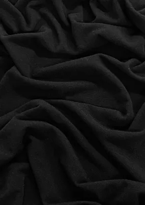 Black Jersey Fabric Elastane 2-Way Stretch 64" Wide Fashion Dress Spandex Material