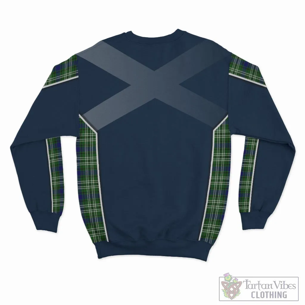 Blackadder Tartan Sweatshirt with Family Crest and Scottish Thistle Vibes Sport Style