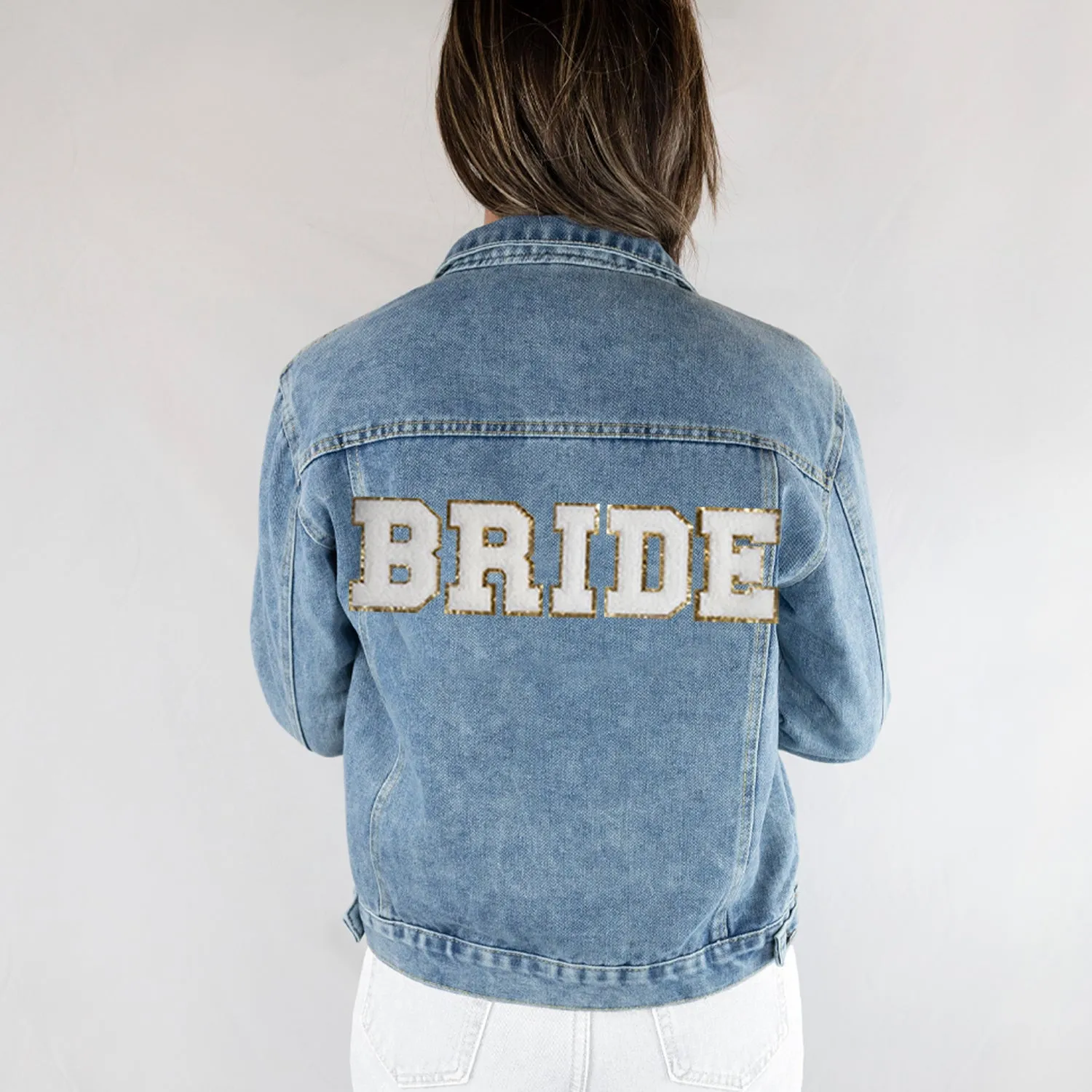 (Blue Denim) Custom Mrs Patch Denim Jacket