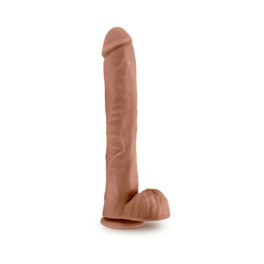 Blush Au Naturel Daddy 14 in. Posable Dual Density Dildo with Balls & Suction Cup