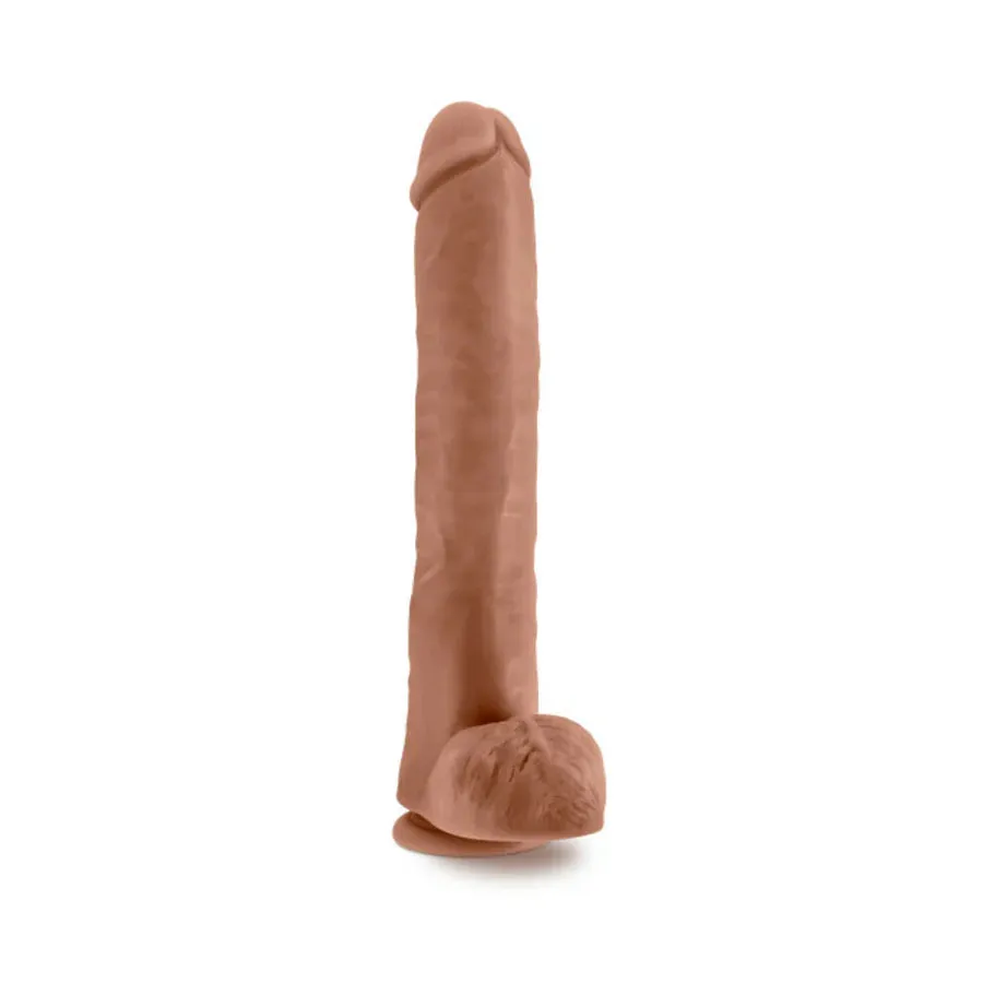 Blush Au Naturel Daddy 14 in. Posable Dual Density Dildo with Balls & Suction Cup