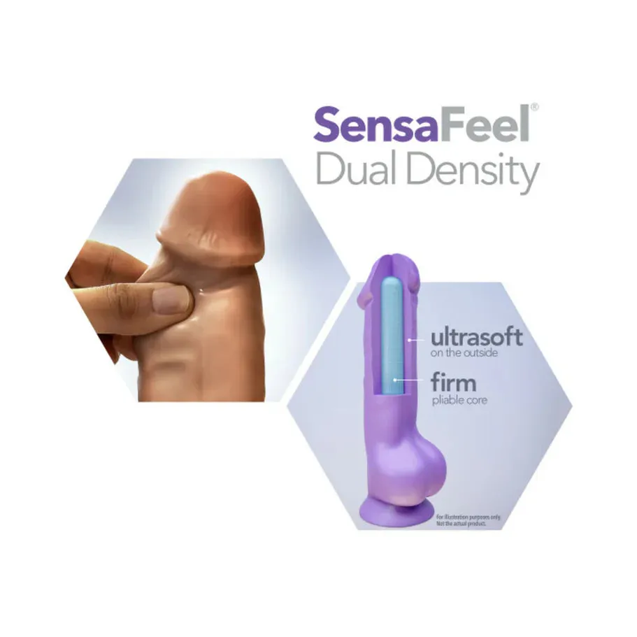 Blush Au Naturel Daddy 14 in. Posable Dual Density Dildo with Balls & Suction Cup