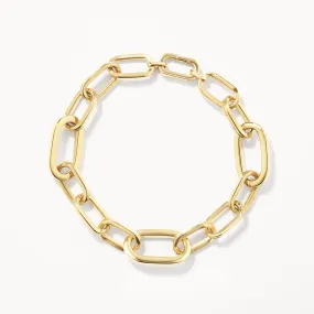 Bold Paperclip Chain Bracelet in Gold