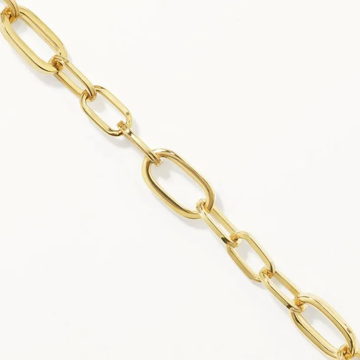 Bold Paperclip Chain Bracelet in Gold