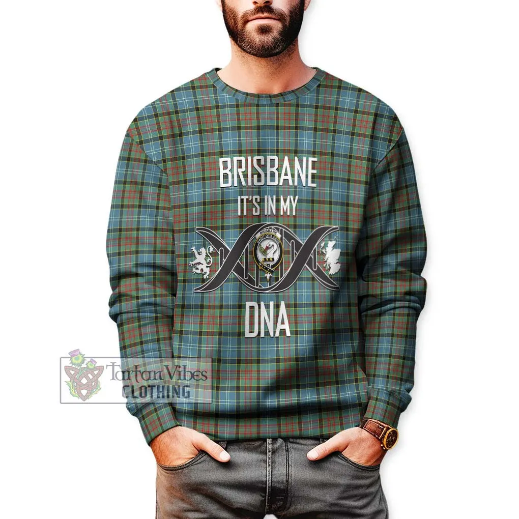 Brisbane Tartan Sweatshirt with Family Crest DNA In Me Style