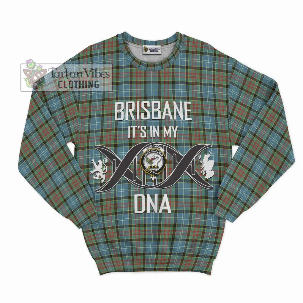 Brisbane Tartan Sweatshirt with Family Crest DNA In Me Style