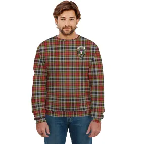 Buchanan Old Dress Tartan Sweatshirt with Family Crest