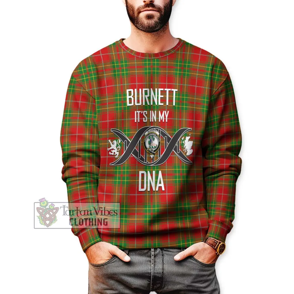 Burnett Tartan Sweatshirt with Family Crest DNA In Me Style