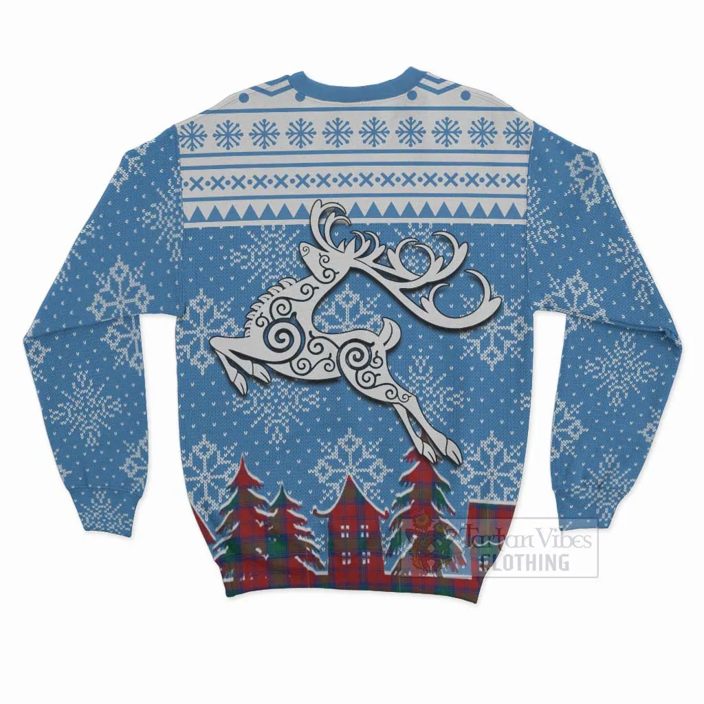 Byres (Byses) Clan Christmas Sweatshirt Celtic Reindeer Style