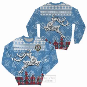 Byres (Byses) Clan Christmas Sweatshirt Celtic Reindeer Style