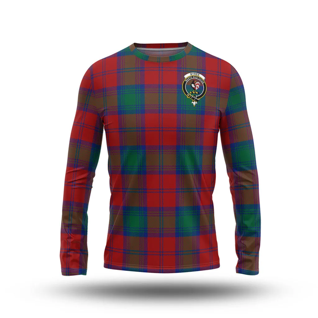 Byres (Byses) Tartan Long Sleeve T-Shirt with Family Crest