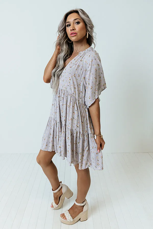 Carry Your Kisses Shift Dress In Dusty Purple