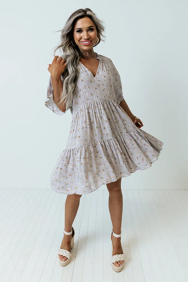 Carry Your Kisses Shift Dress In Dusty Purple